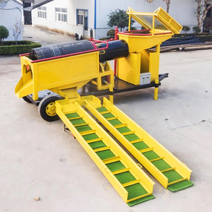 Trommel เครื่องซักผ้ามือถือความจุ5-10tph ขนาดเล็กสำหรับวางทองทราย - Product Image 4