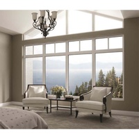 Ventanas de diseño francés Ventanas abatibles de aluminio de alta calidad 4*4 Australia Estilo francés y puertas Arco de vidrio Puertas francesas Ventana