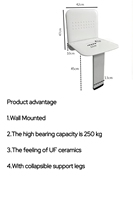 Tabouret de salle de bain pliable au design moderne, siège mural pour douche, chaise de bain invisible pour personnes âgées, banc d'entrée pour changer de chaussures