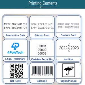 Imprimante jet d'encre <span class=keywords><strong>portable</strong></span> 4POLETEC 25,4 mm à séchage rapide pour codes QR et dates d'expiration - Product Image 6