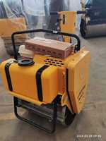 Compacteur routier vibrant à tambour unique, autopropulsé, avec moteur Honda GX160, pour asphalte et sols, compactage manuel des chaussées
