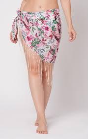 Women's Floral Pareo Sarong <b>Beach</b> <b>Wrap</b> Lightweight Printed Cover Up Skirt Swimwear Accessory Tropical Summer Resort Wear Fashion - Product Image 2