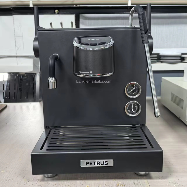 Professional Commercial Espresso Machine Dual Boiler Stainless Steel Coffee Maker Rotary Vane Pump 9 Bar Pressure 0.5L Water
