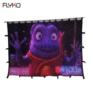 Linh hoạt LED tầm nhìn vải cho p35cm 3x4m sân khấu Backdrop LED Video rèm