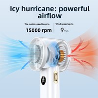 Ventilateur de poche rechargeable, mini ventilateur de refroidissement, haute vitesse, vent puissant, petit ventilateur avec affichage numérique intelligent, longue durée de vie