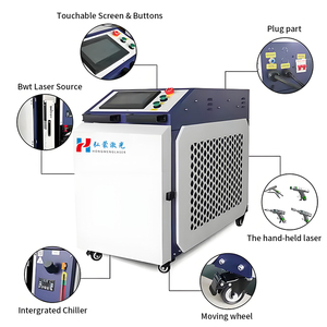 เครื่องทำความสะอาดไฟเบอร์เลเซอร์แบบมือถือคุณภาพสูง 1000W 3000W สภาพใหม่ สำหรับกำจัดสนิมโลหะ ยี่ห้อ AU3TECH Meta - Product Image 2