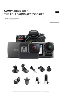 Perche à selfie flexible en acier inoxydable L02 avec télécommande, <span class=keywords><strong>trépied</strong></span> vidéo multifonctionnel pliable pour Tik Tok, voyage, compatible avec GoPro - Product Image 6