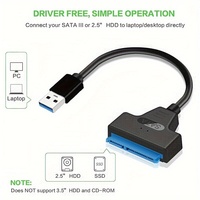 Cable Convertidor de 30 cm de SATA a USB 3.0 de 22 Pines para Unidades SATA de 2.5 Pulgadas, Adaptador de Disco Duro Externo, Cable de SATA a USB 3.0