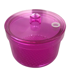 Caja de Plástico Redonda con Tapa para Almacenamiento de Instrumental Dental, Color Morado 018 - Product Image 1
