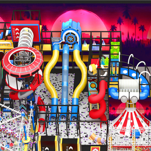 Customized Adventure Park <b>Indoor</b> Soft Playground Equipment for Children and Adults <b>Indoor</b> Play Center with Maze and <b>slides</b> - Product Image 1