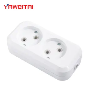 Light Switch Wall Switch Wholesale Russia Multiple Outlets 2 Gang Extension 2p Socket/Abs Material
