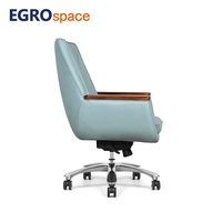 Fauteuil de bureau ergonomique en cuir EGROspace, moderne et populaire, pour direction, réception et salle d'attente, pivotant et inclinable