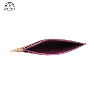 Zenos Custom Slim Cross-stripe Minimalist England Genuine Leather Card <b>Holder</b> for Men Saffiano PU Card Slots for <b>ID</b> Credit Card - Product Image 5