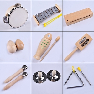 Wholesale 9PCS Orff Wooden Percussion Kit Children <b>Musical</b> Instrument Combination Set For Preschool Early Education Teaching Aid - Product Image 1
