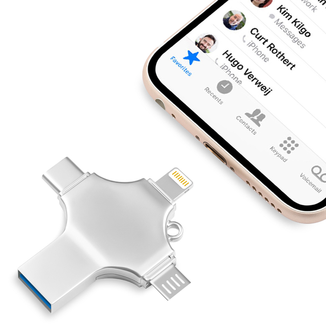 1Tb Usb Flash Drive 4 in 1 Multi-Function Otg Usb Flash Drive Android Type-C Pendrive 3.0 Memory Disk for Mobile Phone
