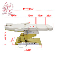Lit de massage électrique professionnel de luxe, table de soin du visage réglable pour salon médical et esthétique
