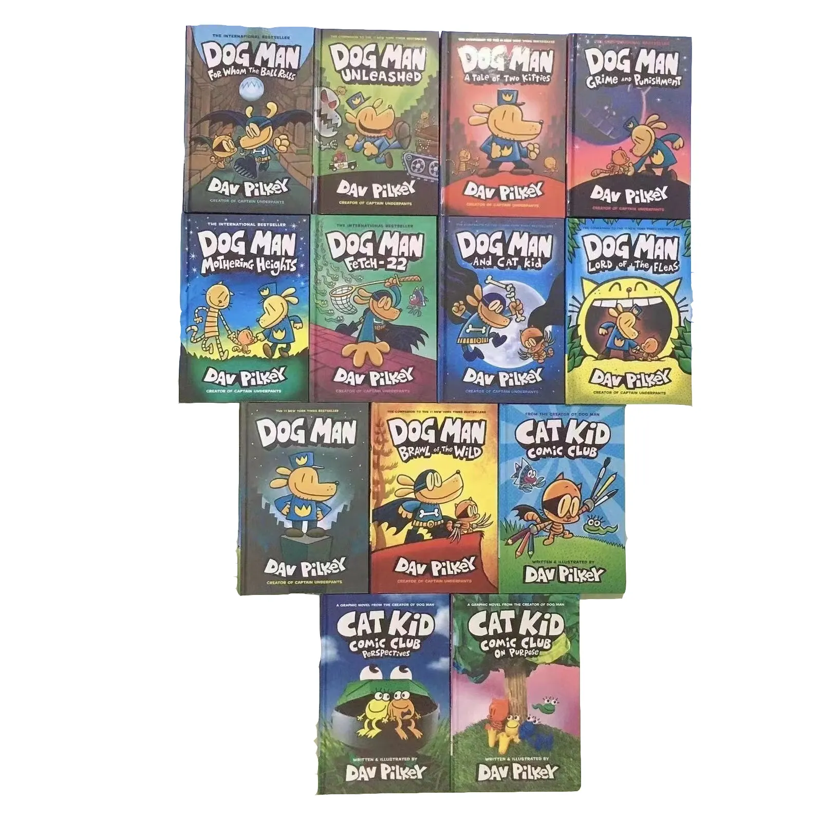 المصنع مباشرة بيع 13 الكتب مجموعة اللون غلاف كاريكاتير الكلب رجل كتاب قصص الكتب المصورة للأطفال