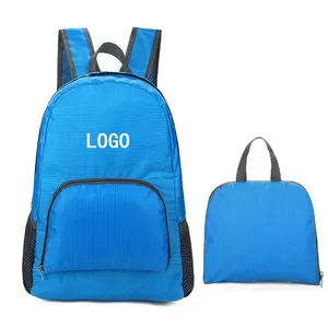 Mochila plegable ultraligera personalizada, mochila impermeable de poliéster para deportes al aire libre, escalada, Camping, senderismo