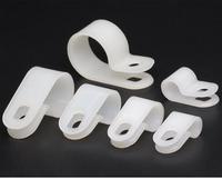 Pinces en plastique fixes en Nylon de Type R de haute qualité avec vis de montage organisateur de fil électrique