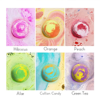 Bombe de bain personnalisée OEM 12 pièces 100% boule de bain colorée naturelle bombe de sel Fizzi bombe de bain 3d à vendre