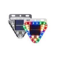 Feu de signalisation stroboscopique LED solaire à aimant puissant, protection IPX6, non-réfléchissant, installation sans câblage ni perçage, pour la circulation