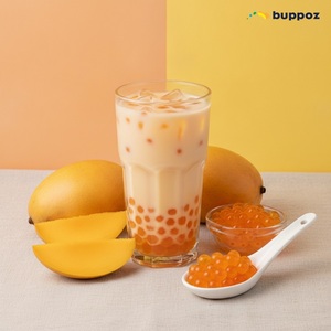 Wholesale Mango Popping Boba Juicy Bursting Fruit Pearls For Bubble Tea Milk Tea Dessert - Product Image 3