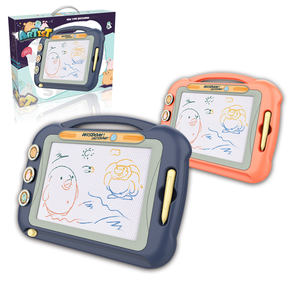 Tablero de pintura de garabatos borrable para niños de aprendizaje educativo con 3 sellos Tableros de dibujo de escritura coloridos Juguetes - Product Image 5