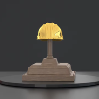 Casque de sécurité en gros personnalisé trophée casquette sur support en bois cadeaux en métal personnalisés technique de coulée
