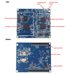 Módulo inalámbrico Oolite V8.2 2,4G 5,8G MT7621A WiFi módulo de 6 núcleos AX1800Mpbs módulo enrutador de doble frecuencia