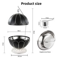 Nouveau réchaud à buffet suspendu en forme d'œuf de 8 L, ensemble de buffet pour hôtel, fête, mariage, ensemble de réchaud à buffet pour la restauration, réchaud à buffet