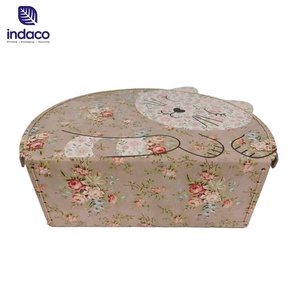Luxury Kids Toy Gift Baby Gift Box Cardboard Suitcase Paper Packaging <b>Boxes</b> Carry Box With Leather Handle - Product Image 6