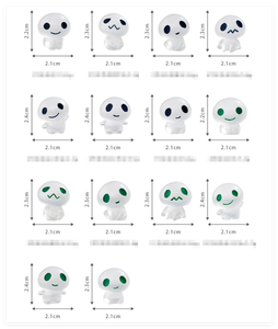 All'ingrosso moderno mini action garden figure bagliore in resina scura figurina <span class=keywords><strong>extraterrestre</strong></span> luminoso alieno halloween fantasma cartone animato - Product Image 4