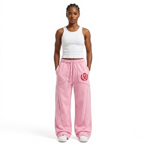 Custom Heavyweight Wide Leg Fleece Sweatpants for Women Heavyweight Loose Fit Sweatpants for Women 2026 - Product Image 1