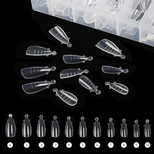 120 pièces de moules à ongles longs pour extension rapide française, double forme, pour ongles cercueil, pour manucure en gel en salon, outil de système d'onglerie réutilisable - Product Image 5