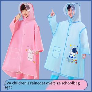 Imperméable réutilisable en EVA pour enfants avec fermeture à pression et poches, <span class=keywords><strong>veste</strong></span> de <span class=keywords><strong>pluie</strong></span> imperméable pour la randonnée pour garçons et filles - Product Image 2