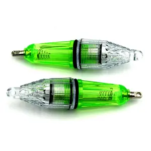 Marca nueva Super impermeable 12cm atractiva luz verde gota profunda agua intermitente lámpara LED para pesca nocturna