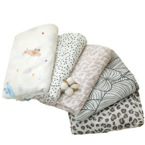 GOTS Áo Thi Đấu In Hình Muslin Vải Cotton Hữu Cơ Tùy Chỉnh Bộ Ga Trải Giường Cũi Cho Trẻ Em - Product Image 1