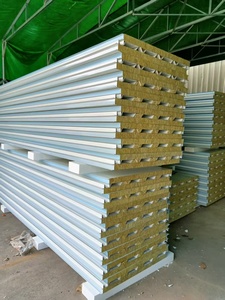 Paneles Sándwich de Lana de Roca, Panel de Techo Corrugado, Aislamiento Térmico Superior, Aislamiento Acústico para Sistemas de Techado y Revestimiento de Paredes - Product Image 3