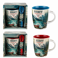 Mug en céramique personnalisé avec logo Canada, avec boîte cadeau, vente en gros, tasse à café en porcelaine à motif feuille d'érable, souvenir canadien