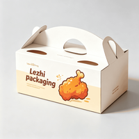 Boîte à emporter pour poulet frit en gros, emballage alimentaire rapide portable en carton