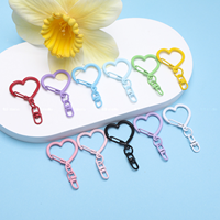 Clip de connexion à ressort en forme de cœur mignon pour accessoires, loisirs créatifs, fabrication de porte-clés et décoration