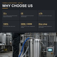 Chaudière à vapeur industrielle en acier inoxydable à double enveloppe pour la cuisson
