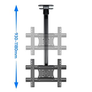 حامل تلفزيون تلسكوبي للحائط والسقف قابل للدوران 360 درجة لشاشات 40-70 بوصة - Product Image 6