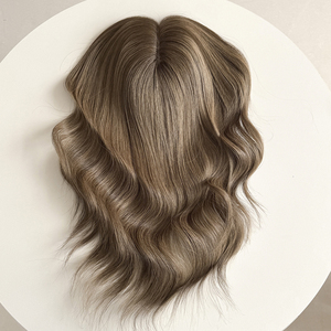 โทปเปอร์ผมไหมสีบาลายาจ ขนาด 5x6.5 นิ้ว ขายดี พร้อมส่ง ผมเวอร์จินแท้จากจีน สำหรับผู้หญิงผิวขาวที่มีปัญหาผมร่วง - Product Image 1