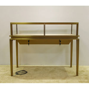 Lemari perhiasan mewah, lemari Pajang perhiasan mewah, logam + kaca, Meja tampilan, desain toko perhiasan, furnitur pajangan ide dengan laci - Product Image 5