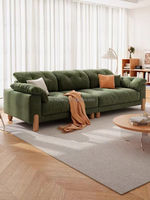 Mufang Ensemble de canapés en bois massif blanc crème Design nordique moderne Style élevé Mobilier de salon pour appartement Villas scolaires