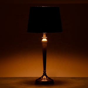 China Supplier Hotel Decor <strong>Black</strong> <strong>Lamp</strong> <strong>Shade</strong> Luxury Golden Metal <strong>Table</strong> Bedside <strong>Lamp</strong> <strong>for</strong> Home - Product Image 2