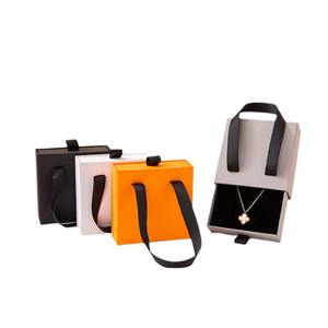 批发纸滑盒便携式手柄项链吊坠耳环珠宝抽屉盒海绵 - Product Image 5