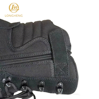 Bottes tactiques légères en caoutchouc noir pour hommes LH Custom, en mesh, antidérapantes, imperméables, résistantes aux piqûres, avec embout en acier