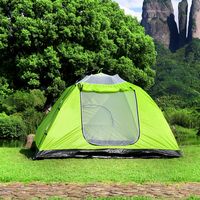 Tente de camping d'extérieur imperméable à double couche pour 4 saisons, facile à installer, légère et portable